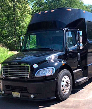 black bus exterior
