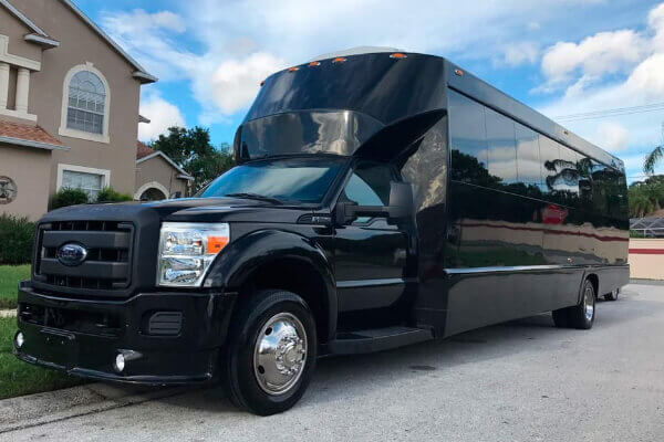 black bus exterior